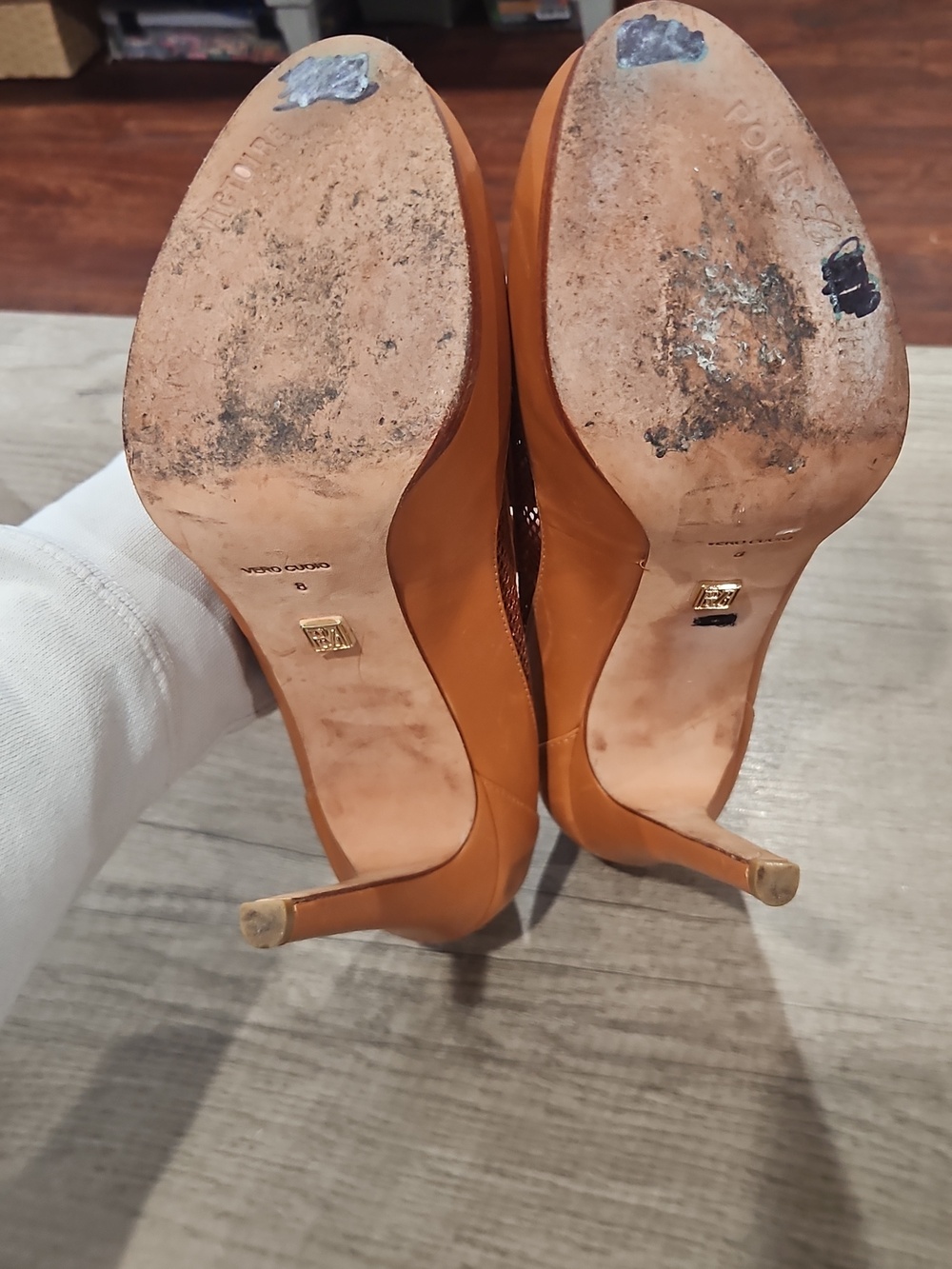 Pour La Victoire saddle leather platform heels size 8 - Picture 10 of 13